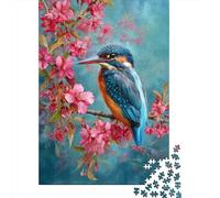 Kingfisher Bird Painting Artwork Jigsaw Puzzles Puzzle for Adults Kids. 1000 Pieces Impossible Challenge Toy Educational Game Home Decoration for Educational Games Gifts 52x38cm/1000pcs