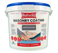Kingfisher Building Products Weatherflex Smooth Premium Masonry Paint - 10L - Coniston Slate Grey - For Brick, Stone, Concrete Block, Concrete, Render