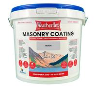 Kingfisher Building Products Weatherflex Smooth Premium Masonry Paint - 10L - Heron - For Brick, Stone, Concrete Block, Concrete, Render