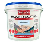 Kingfisher Building Products Weatherflex Smooth Premium Masonry Paint - 10L - Lakeland Blue - For Brick, Stone, Concrete Block, Concrete, Render