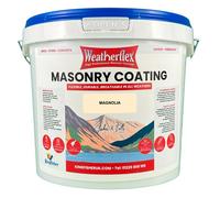 Kingfisher Building Products Weatherflex Smooth Premium Masonry Paint - 10L - Magnolia - For Brick, Stone, Concrete Block, Concrete, Render