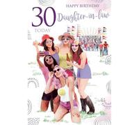 Kingfisher Cards 30th Birthday Card for Daughter-in-Law, Festival Theme Design, 15 x 23 cm