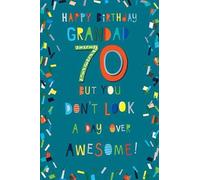 Kingfisher Cards 70th Birthday Card for Grandad, Humorous Design, 15 x 23 cm