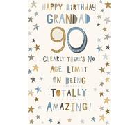 Kingfisher Cards 90th Birthday Card for Grandad, Stars Design, 15 x 23 cm
