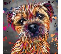 Kingfisher Cards Birthday/Blank Greeting Card for Men/Women with Artistic Contemporary Dog Design - General Card Suitable for Any Occasion