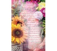 Kingfisher Cards Birthday Card for Female Friend - Sweet Floral Design - Sentimental Verse - Embossed Silver Foil Finish - Premium Greeting Card with Envelope