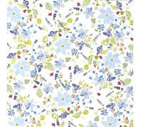 Kingfisher Cards Blank Inside Floral Greeting Card, Premium Quality Notecard (Soft Blue Wildflowers)