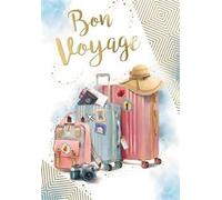 Kingfisher Cards Bon Voyage Greeting Card - From The Aura Range - Charming Suitcase & Luggage Scene - With A Silver Foil Finish