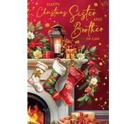 Kingfisher Cards Christmas Card Sister & Brother-in-Law 15x23cm