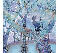 Kingfisher Cards - Lovely Open Greetings Card - Stunning Cat on Tree Design - Foil Embossed - Blank Inside For Your Own Message
