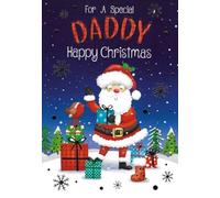 Kingfisher Cards Ltd Daddy Christmas Greeting Card, Santa & Presents Design, Fun-Filled Festive Wishes