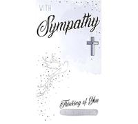 Kingfisher Cards Ltd Sympathy Greeting Card with Cross & Dove Design, Thinking of You at This Difficult Time