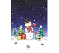 Kingfisher Cards Ltd To a Special Uncle Christmas Card, Snowman & Robin Design, Festive Theme