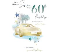 Kingfisher Cards Special Son 60th Birthday Card with Sports Car Design, 15 x 23 cm