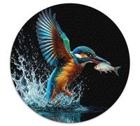 Kingfisher Catching Fish Jigsaw Puzzle for Adults 1000 Piece Puzzle Game Splash Water Relaxation Gift 1000pcs (67.5x67.5cm)