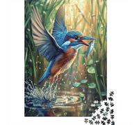 Kingfisher Catching Fish Jigsaw Puzzles for Adults Interesting Puzzle Game 1000 Pieces Impossible Puzzle Home Decoration Gifts 52x38cm/1000pcs