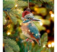 Kingfisher Christmas Ornament 2025, Tropical Bird (2D Flat) 3.75" Double-Sided Acrylic Ornament, Gift for Kingfisher Lovers, Pet Lovers, Christmas Ornament for Women, Girls, Family Xmas Tree Decor