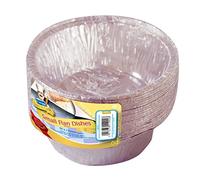 Kingfisher Deep Foil Cake Pie Dishes, Silver, Large, Pack of 20