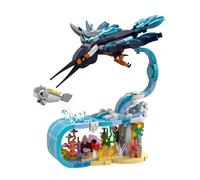 Kingfisher Diving Fishing Building Set, Nature Animal Scene Model Kit Decor