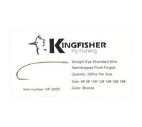 Kingfisher Fly Fishing 200r Nymph Dry Fly Fly Tying Hook Micro Barb