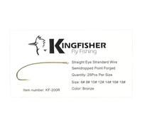 Kingfisher Fly Fishing Nymph Dry Fly Fly Tying Hook Micro Barb, #14