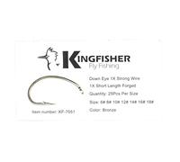 Kingfisher Fly Fishing Scud Nymph Fly Tying Hook, 10 100PK
