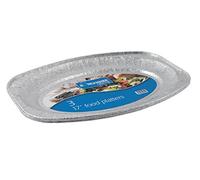 Kingfisher Foil Platter, Silver, 17-Inch, Pack of 3