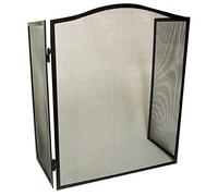 Kingfisher FS4 Folding 3-Panel Steel Mesh Fireguard - Black