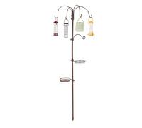 Kingfisher Garden Bird Feeding Station Water Bath Hanging Feeder Metal Built