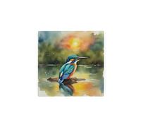 Kingfisher Hot Pot Stand Trivet - British Wildlife Art Glassware Gift/Present - Kitchen Chopping/Cutting Board Worktop Protector with Non-Slip Feet 20cm x 20cm (8" x 8")
