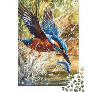 Kingfisher Jigsaw Puzzles Puzzle for Adults Kids. 1000 Pieces Impossible Challenge Toy Educational Game Home Decoration for Educational Games Gifts 1000pcs (75x50cm)