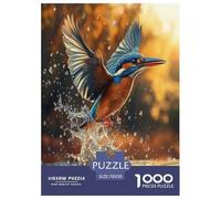 Kingfisher Jigsaw Puzzles Puzzles for Adults Kids. 1000 Piece Impossible Challenge Toy Educational Game Home Decoration for Adults& Kids Age 14 Years Up 70x50cm/1000pcs