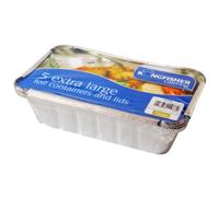 Kingfisher Jumbo Foil Food Containers - With Lid - Silver - Pack of 5