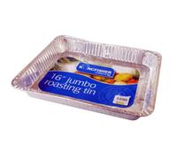 Kingfisher Jumbo Foil Rectangular Roasting Tray, Silver, 16-Inch