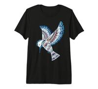 Kingfisher Northwest Coast Native American Style Nature Art Premium T-Shirt
