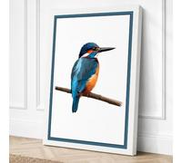 Kingfisher on Branch Canvas Wall Art Print 24x16 Inch