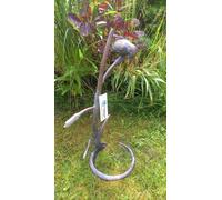 Kingfisher on Reeds Garden Sculpture Ornament Decoration Inspirational Gifting Bronze One Size