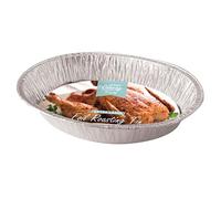 Kingfisher Oval Foil Roasting Tray, Silver, X-Large