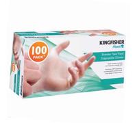 Kingfisher Powder Free Disposable Vinyl Gloves, Medium - Pack Of 100