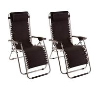 Kingfisher Reclining Zero Gravity Sun Chair Lounger - Twin Pack