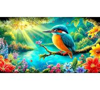 kingfisher Recycled Paper Jigsaw Puzzles 1000Pc Educational Games Fun and Challenging Family Game Great Gift Idea for Adults Kids 70x50cm/1000pcs