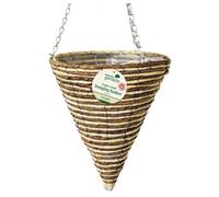 Kingfisher Rope Cone Pre-Lined Hanging Basket 30cm / 12 Inch - Garden Flower