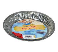 Kingfisher Round Foil Pie Dish, Silver, 9.5-Inch, Pack of 3