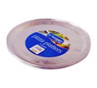 Kingfisher Round Foil Platter, Silver, 12-Inch, Pack of 3