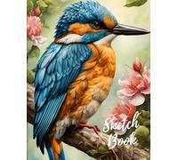 Kingfisher Sketch Book: Sketchbook For Artists, Large 8.5x11" Drawing 110 Blank Pages For Sketching, Doodling, Beautiful Bird on Cover