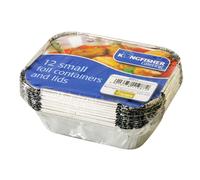 Kingfisher Small Foil Containers With Lids (Pack 12)
