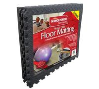 Kingfisher Unisex 6 Eva Foam Grey Floor Tiles Set, Green