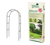 Kingfisher Warch Decorative Garden Black Metal Arch 2.4M Pergola Plant Support