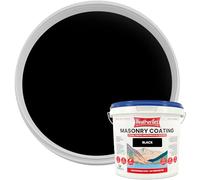 Kingfisher Weatherflex Masonry Paint 10L | Waterproof & Non-Toxic Outdoor Paint for Brick, Stone, Concrete and More | Ultra-Flexible, Crack Resistant & Breathable for Extreme Weather | Raven Black