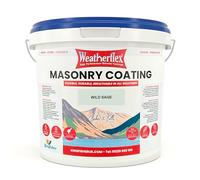 Kingfisher Weatherflex Masonry Paint 10L | Waterproof & Non-Toxic Outdoor Paint for Brick, Stone, Concrete and More | Ultra-Flexible, Crack Resistant & Breathable for Extreme Weather | Wild Sage